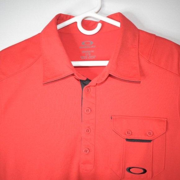 Oakley Polo Short Sleeve Shirt Size Large – Red - Picture 1 of 7